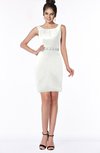 ColsBM Meadow Ivory Luxury Sleeveless Satin Knee Length Beaded Bridesmaid Dresses