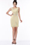 ColsBM Meadow Novelle Peach Luxury Sleeveless Satin Knee Length Beaded Bridesmaid Dresses