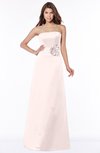 ColsBM Lyric Blush Modest A-line Strapless Sleeveless Half Backless Satin Bridesmaid Dresses