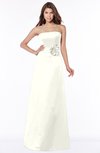 ColsBM Lyric Cream Modest A-line Strapless Sleeveless Half Backless Satin Bridesmaid Dresses