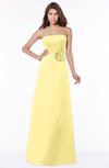 ColsBM Lyric Daffodil Modest A-line Strapless Sleeveless Half Backless Satin Bridesmaid Dresses