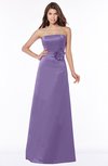 ColsBM Lyric Lilac Modest A-line Strapless Sleeveless Half Backless Satin Bridesmaid Dresses