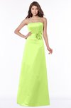 ColsBM Lyric Lime Green Modest A-line Strapless Sleeveless Half Backless Satin Bridesmaid Dresses