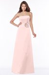 ColsBM Lyric Pastel Pink Modest A-line Strapless Sleeveless Half Backless Satin Bridesmaid Dresses