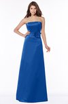 ColsBM Lyric Royal Blue Modest A-line Strapless Sleeveless Half Backless Satin Bridesmaid Dresses