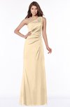 ColsBM Kathleen Apricot Gelato Mature A-line One Shoulder Half Backless Floor Length Lace Bridesmaid Dresses
