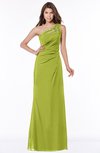ColsBM Kathleen Green Oasis Mature A-line One Shoulder Half Backless Floor Length Lace Bridesmaid Dresses