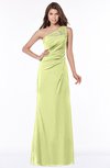 ColsBM Kathleen Lime Sherbet Mature A-line One Shoulder Half Backless Floor Length Lace Bridesmaid Dresses