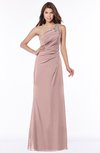 ColsBM Kathleen Nectar Pink Mature A-line One Shoulder Half Backless Floor Length Lace Bridesmaid Dresses