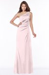 ColsBM Kathleen Petal Pink Mature A-line One Shoulder Half Backless Floor Length Lace Bridesmaid Dresses