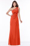 ColsBM Kathleen Tangerine Tango Mature A-line One Shoulder Half Backless Floor Length Lace Bridesmaid Dresses
