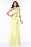 ColsBM Kathleen Wax Yellow Mature A-line One Shoulder Half Backless Floor Length Lace Bridesmaid Dresses