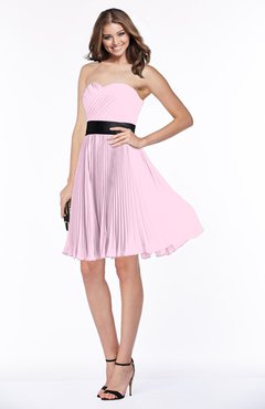 ColsBM Lizbeth Baby Pink Gorgeous A-line Sleeveless Chiffon Ruching Bridesmaid Dresses