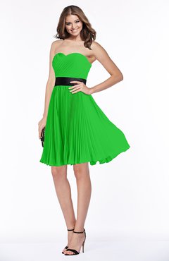 ColsBM Lizbeth Classic Green Gorgeous A-line Sleeveless Chiffon Ruching Bridesmaid Dresses