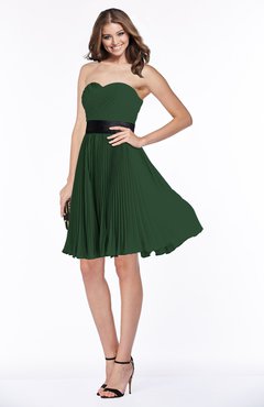 ColsBM Lizbeth Hunter Green Gorgeous A-line Sleeveless Chiffon Ruching Bridesmaid Dresses