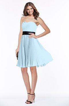 ColsBM Lizbeth Ice Blue Gorgeous A-line Sleeveless Chiffon Ruching Bridesmaid Dresses