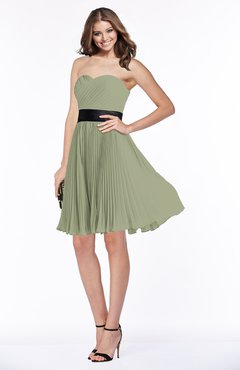 ColsBM Lizbeth Moss Green Gorgeous A-line Sleeveless Chiffon Ruching Bridesmaid Dresses