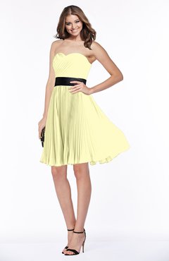 ColsBM Lizbeth Wax Yellow Gorgeous A-line Sleeveless Chiffon Ruching Bridesmaid Dresses