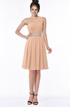 ColsBM Mabel Almost Apricot Gorgeous A-line One Shoulder Sleeveless Half Backless Chiffon Bridesmaid Dresses