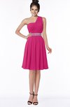 ColsBM Mabel Beetroot Purple Gorgeous A-line One Shoulder Sleeveless Half Backless Chiffon Bridesmaid Dresses