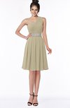 ColsBM Mabel Candied Ginger Gorgeous A-line One Shoulder Sleeveless Half Backless Chiffon Bridesmaid Dresses