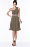 ColsBM Mabel Carafe Brown Gorgeous A-line One Shoulder Sleeveless Half Backless Chiffon Bridesmaid Dresses