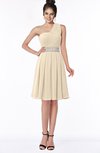 ColsBM Mabel Champagne Gorgeous A-line One Shoulder Sleeveless Half Backless Chiffon Bridesmaid Dresses