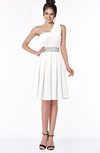 ColsBM Mabel Cloud White Gorgeous A-line One Shoulder Sleeveless Half Backless Chiffon Bridesmaid Dresses