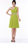 ColsBM Mabel Green Oasis Gorgeous A-line One Shoulder Sleeveless Half Backless Chiffon Bridesmaid Dresses