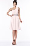 ColsBM Mabel Light Pink Gorgeous A-line One Shoulder Sleeveless Half Backless Chiffon Bridesmaid Dresses