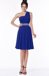 ColsBM Mabel Nautical Blue Gorgeous A-line One Shoulder Sleeveless Half Backless Chiffon Bridesmaid Dresses