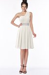 ColsBM Mabel Off White Gorgeous A-line One Shoulder Sleeveless Half Backless Chiffon Bridesmaid Dresses