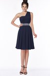ColsBM Mabel Peacoat Gorgeous A-line One Shoulder Sleeveless Half Backless Chiffon Bridesmaid Dresses