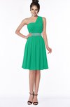 ColsBM Mabel Sea Green Gorgeous A-line One Shoulder Sleeveless Half Backless Chiffon Bridesmaid Dresses