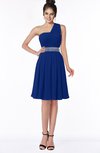 ColsBM Mabel Sodalite Blue Gorgeous A-line One Shoulder Sleeveless Half Backless Chiffon Bridesmaid Dresses