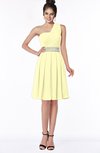 ColsBM Mabel Wax Yellow Gorgeous A-line One Shoulder Sleeveless Half Backless Chiffon Bridesmaid Dresses