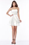 ColsBM Collins Cloud White Modest Strapless Sleeveless Zip up Chiffon Ruching Bridesmaid Dresses