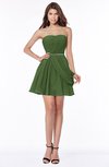 ColsBM Collins Garden Green Modest Strapless Sleeveless Zip up Chiffon Ruching Bridesmaid Dresses