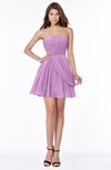 ColsBM Collins Orchid Modest Strapless Sleeveless Zip up Chiffon Ruching Bridesmaid Dresses
