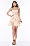 ColsBM Collins Peach Puree Modest Strapless Sleeveless Zip up Chiffon Ruching Bridesmaid Dresses