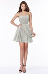 ColsBM Collins Platinum Modest Strapless Sleeveless Zip up Chiffon Ruching Bridesmaid Dresses