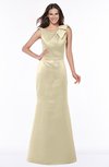 ColsBM Hayley Champagne Gorgeous A-line Sleeveless Satin Floor Length Bow Bridesmaid Dresses