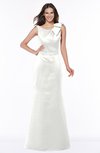 ColsBM Hayley Cloud White Gorgeous A-line Sleeveless Satin Floor Length Bow Bridesmaid Dresses