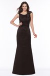 ColsBM Hayley Fudge Brown Gorgeous A-line Sleeveless Satin Floor Length Bow Bridesmaid Dresses