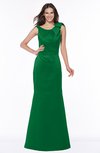 ColsBM Hayley Green Gorgeous A-line Sleeveless Satin Floor Length Bow Bridesmaid Dresses