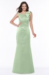 ColsBM Hayley Pale Green Gorgeous A-line Sleeveless Satin Floor Length Bow Bridesmaid Dresses