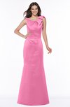 ColsBM Hayley Rose Pink Gorgeous A-line Sleeveless Satin Floor Length Bow Bridesmaid Dresses