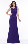 ColsBM Hayley Royal Purple Gorgeous A-line Sleeveless Satin Floor Length Bow Bridesmaid Dresses