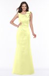 ColsBM Hayley Wax Yellow Gorgeous A-line Sleeveless Satin Floor Length Bow Bridesmaid Dresses