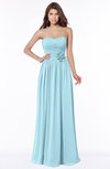 ColsBM Leanna Aqua Glamorous Sleeveless Chiffon Floor Length Ruching Bridesmaid Dresses